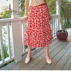 Eva Franco for Anthropologie Tatum Strawberry Fields skirt